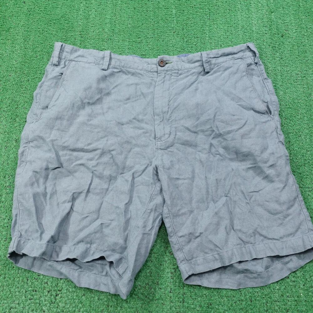 Orvis Shorts Mens 38 Linen Chino Casual Lightweight Flat Front Summer